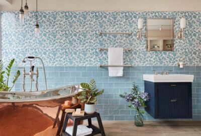 bathroom tiles landscape view